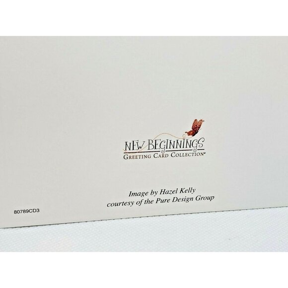 New Beginnings Birthday Card – 2 Blue Birds & Pink Floral Design with Matching E - Picture 5 of 12